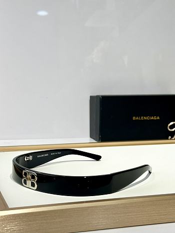 Bagsaaa Balenciaga Country Club Side BB Headband in black acetate