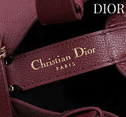 Bagsaaa Medium Dior Toujours Bag Burgundy Flat Macrocannage Calfskin - 28.5cm - 3