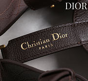 Bagsaaa Large Dior Toujours Bag Chocolate Brown Flat Macrocannage Shiny Grained Calfskin 37cm - 3