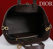 Bagsaaa Large Dior Toujours Bag Chocolate Brown Flat Macrocannage Shiny Grained Calfskin 37cm - 2