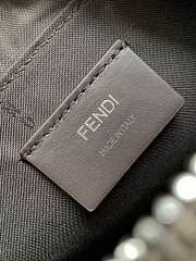 Bagsaaa Fendi Squared FF & Leather Camera Case Organizer in brown and white - 18cm - 3