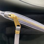 Bagsaaa Balenciaga Carrie medium grained-leather tote bag in a grey/khaki color - 44cm - 2