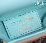 Bagsaaa Dior Lady D-Joy micro bag in multicolor glass material with light blue leather - 16cm - 3