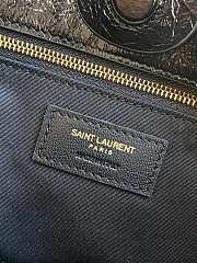 Bagsaaa YSL Saint Laurent Niki Small tote bag in black crinkled glossed-leather - 35cm - 3