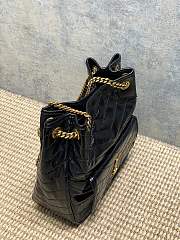 Bagsaaa YSL Saint Laurent Niki Small tote bag in black crinkled glossed-leather - 35cm - 2