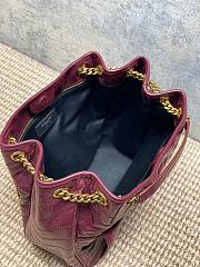 Bagsaaa YSL Saint Laurent Niki Small tote bag in red crinkled glossed-leather - 35cm - 4