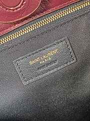 Bagsaaa YSL Saint Laurent Niki Small tote bag in red crinkled glossed-leather - 35cm - 3