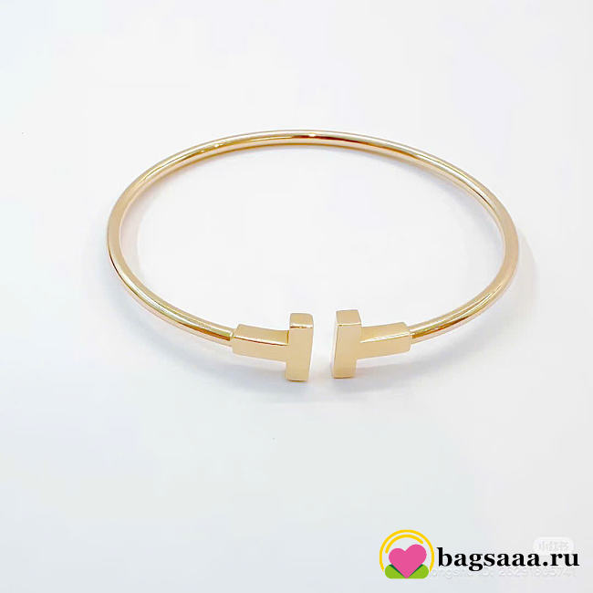 Bagsaaa Tiffany T Wire Bracelet in yellow gold - 1