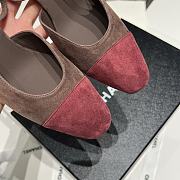 Bagsaaa Chanel slingback pumps in burgundy suede and brown - 3