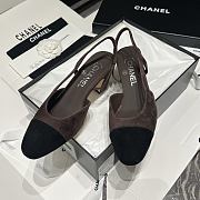 Bagsaaa Chanel slingback pumps in brown and black suede - 1