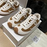 Bagsaaa Loewe Ballet Runner 2.0 sneakers in a tan and white colorway - 1