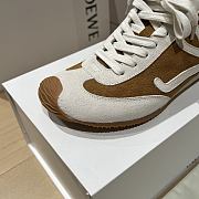 Bagsaaa Loewe Ballet Runner 2.0 sneakers in a tan and white colorway - 2