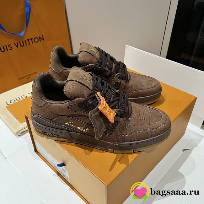 Bagsaaa Louis Vuitton LV Trainer sneakers in moka brown - 1