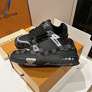 Bagsaaa Louis Vuitton LV Trainer sneaker in black Damier denim - 1