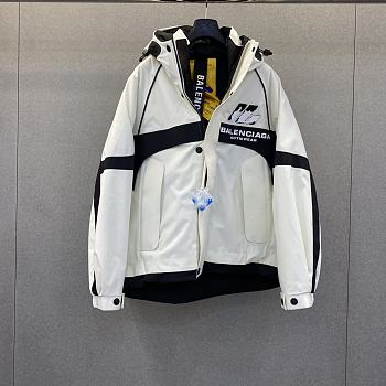 Bagsaaa Balenciaga 3B Sports Icon Water Repellent Hoodie Oversized jacket in white