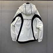 Bagsaaa Balenciaga 3B Sports Icon Water Repellent Hoodie Oversized jacket in white - 2