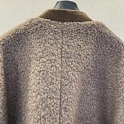 Bagsaaa Loewe brown sherpa bomber jacket with an Anagram leather patch pocket - 2