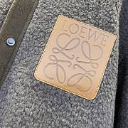 Bagsaaa Loewe brown sherpa bomber jacket with an Anagram leather patch pocket - 3