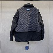 Bagsaaa black Prada Re-Nylon jacket with a quilted vest overlay - 4