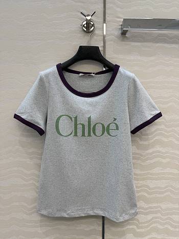 Bagsaaa Chloé fitted logo-print T-shirt in a cotton-mix jersey