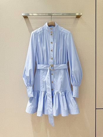 Bagsaaa Zimmermann Stripe Utility Mini Dress in blue