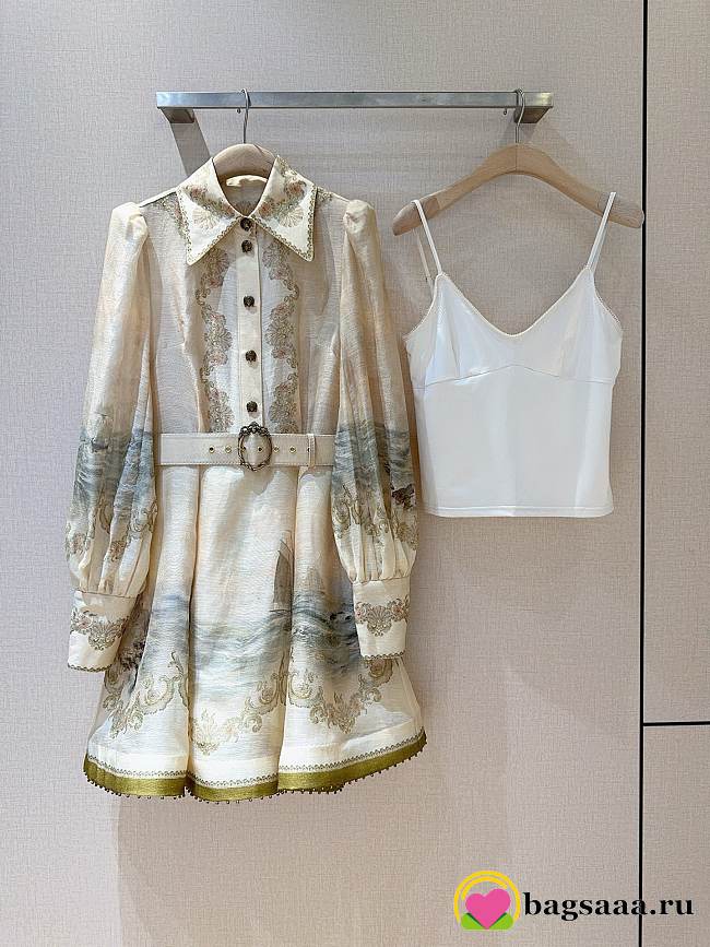 Bagsaaa Zimmermann Rebellion Marine Mini Dress - 1