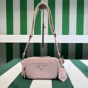 Bagsaaa Prada Nappa Antique leather multi-pocket shoulder bag in pink - 22cm - 1