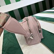 Bagsaaa Prada Nappa Antique leather multi-pocket shoulder bag in pink - 22cm - 4