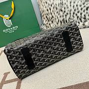 Bagsaaa Goyard Rouette Souple PM bag in black goyardine canvas and leather -30cm - 3