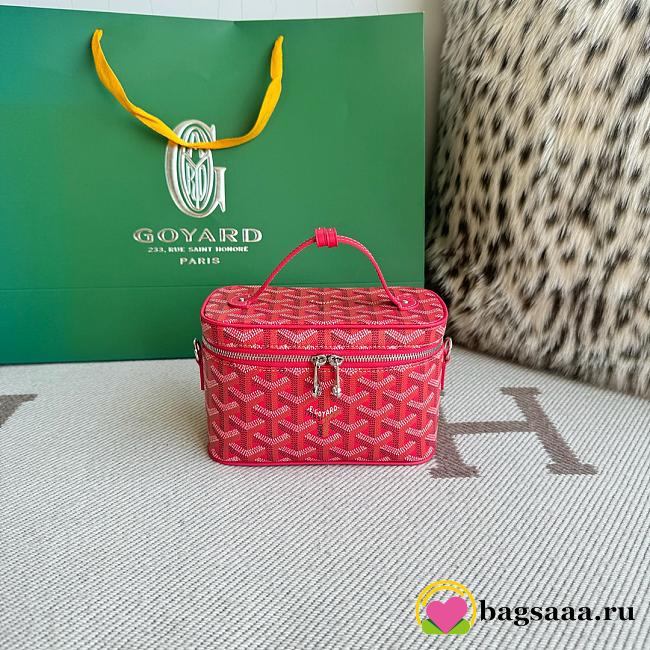 Bagsaaa Goyard Muse vanity case in blue Goyardine canvas - 16cm  - 1