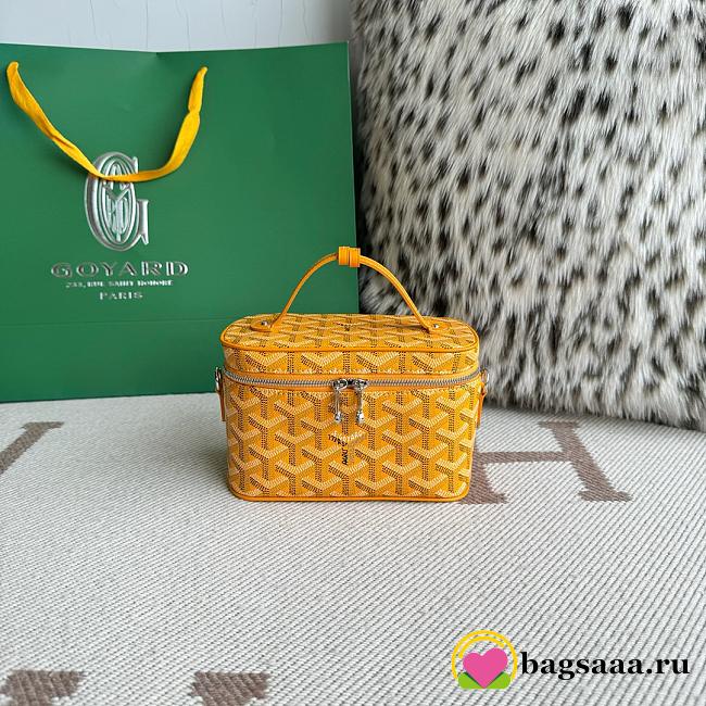 Bagsaaa Goyard Muse vanity case in yellow Goyardine canvas - 16cm - 1