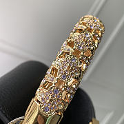 Bagsaaa Louis Vuitton Capucines Mini black Taurillon leather with rhinestone-embellished handle - 21cm - 4