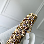 Bagsaaa Louis Vuitton Capucines Mini white Taurillon leather with rhinestone-embellished handle - 21cm - 4