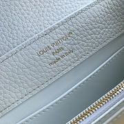 Bagsaaa Louis Vuitton Capucines Mini white Taurillon leather with rhinestone-embellished handle - 21cm - 3