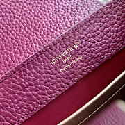 Bagsaaa Louis Vuitton Capucines Mini handbag in wine red Taurillon leather with gold - 21cm - 2