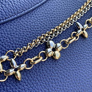 Bagsaaa Louis Vuitton Capucines Mini handbag in blue Taurillon leather with gold - 21cm - 3