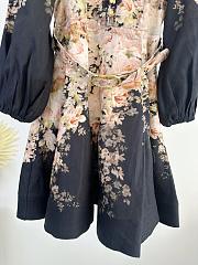 Bagsaaa Zimmermann Hypnotic Buttoned Midi Dress black & cream - 2