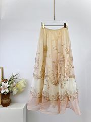 Bagsaaa Zimmermann Hypnotic printed silk-organza midi skirt - 1