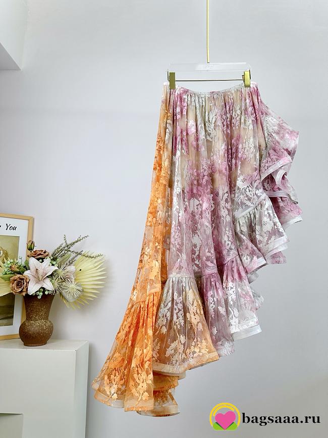Bagsaaa Zimmermann asymmetrical tiered lace skirt - 1