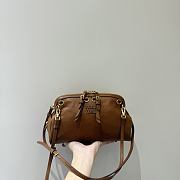 Bagsaaa Miu Miu Aventure nappa leather bag in oak brown - 24cm - 1