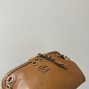Bagsaaa Miu Miu Aventure nappa leather bag in oak brown - 24cm - 4