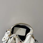Bagsaaa Miu Miu Aventure nappa leather bag in white - 24cm - 4
