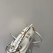 Bagsaaa Miu Miu Aventure nappa leather bag in white - 24cm - 3