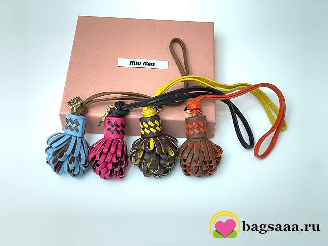 Bagsaaa Miu Miu leather bag charms combo 4 - 1