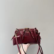 Bagsaaa Miu Miu Aventure nappa leather bag in red - 24cm - 1