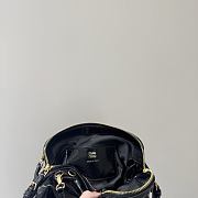Bagsaaa Miu Miu Aventure nappa leather bag in black - 24cm - 4