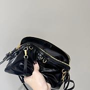 Bagsaaa Miu Miu Aventure nappa leather bag in black - 24cm - 3