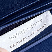 Bagsaaa Bottega Veneta Andiamo clutch in blue suede with a gold-tone knot - 31cm - 3