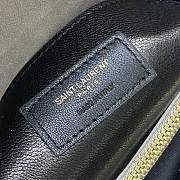 Bagsaaa YSL Saint Laurent College medium chain quilted suede shoulder bag- 24cm - 4