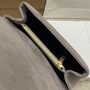 Bagsaaa YSL Saint Laurent College medium chain quilted suede shoulder bag- 24cm - 2